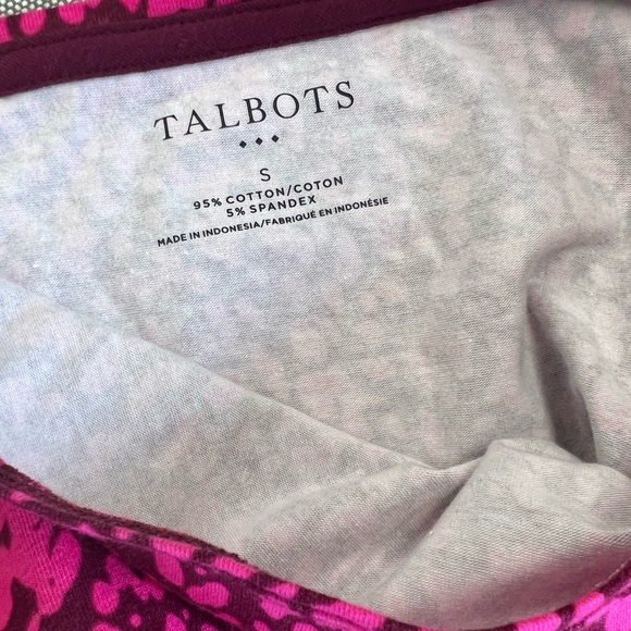 TALBOTS Cotton Long Sleeve Tee/ Shiraz Cabare - Picture 3 of 4
